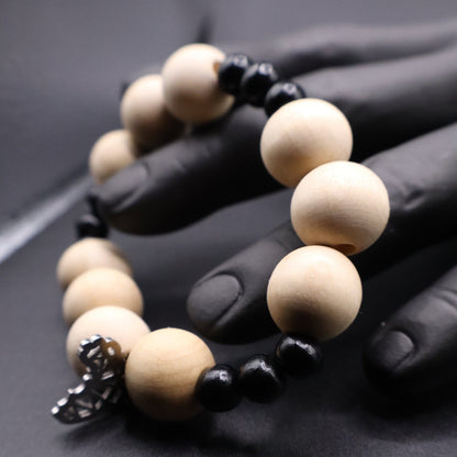 Natural Harmony African Wood Beaded Bracelet