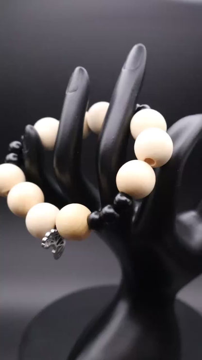 Natural Harmony African Wood Beaded Bracelet